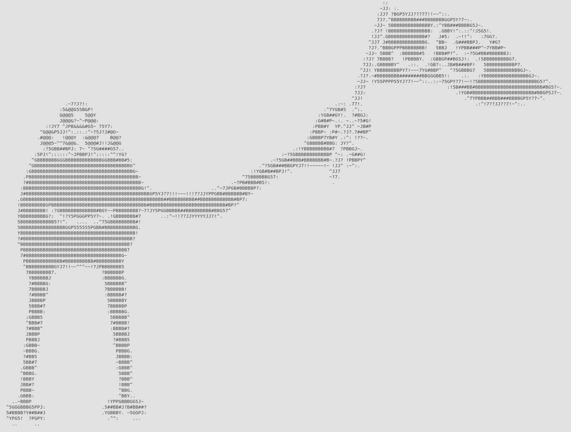 JavaScript mascot as ASCII art