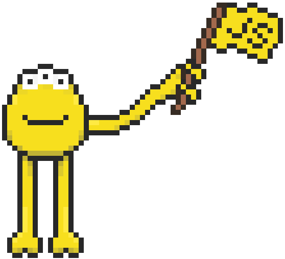 JavaScript mascot pixel art